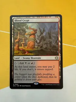 BLOOD CRYPT - Rare - ECL Lorwyn Eclipsed MTG #262 Shockland Free Shipping - Image 1