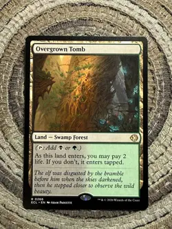 OVERGROWN TOMB - Rare - ECL Lorwyn Eclipsed MTG #266 Free Shipping - Image 1