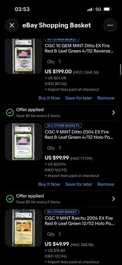 Pokemon Cards Collection Reserved 11 CGC Graded Rocket Returns FRLG EX Cards - Image 3