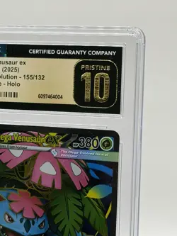 2025 Mega Venusaur ex 155/132 CGC PRISTINE 10 Gold Label Ultra Rare Pokemon - Image 2