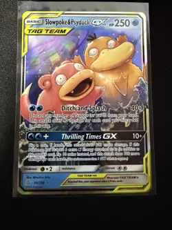 Pokemon Slowpoke & Psyduck GX TAG TEAM Holo Sun & Moon Unified Minds 35/236 - Image 1