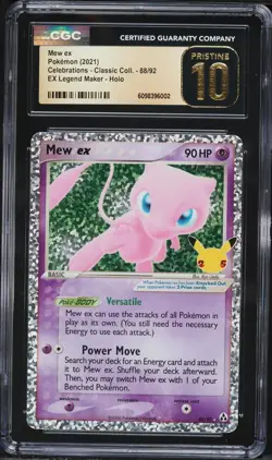 Pokemon 2021 Mew ex 88 Celebrations CGC 10 PRISTINE - Image 1