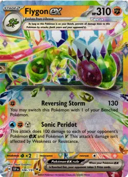 Pokemon TCG Flygon ex 106/191 Double Rare S&V: Surging Sparks NM - Image 1