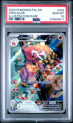 2023 POKEMON PAL EN-PALDEA EVOLVED ILLUSTRATION RARE #202 CROCALOR PSA 10 - Image 1