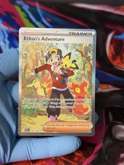 Pokemon TCG Destined Rivals Ethan's Adventure 236/182 Special Illustration Rare - Image 3