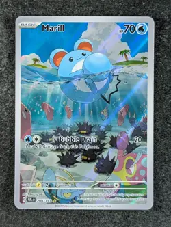2023 Pokemon MARILL #204/193 Paldea Evolved Illustration Rare Holo English - Image 1
