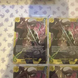 Trafalgar Law OP10-119 SEC X4 (Playsets) - One Piece TCG - English NM Foil - Image 2