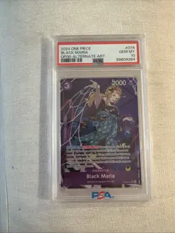 2024 ONE PIECE OP08-TWO LEGENDS ALTERNATE ART #074 BLACK MARIA PSA 10 - Image 1