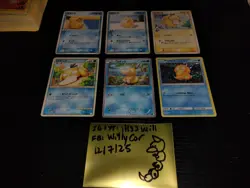 Pokemon JAPANESE Psyduck Meiji Chocolate Silver Deck McDonald's 6 Card 056/ADV-P - Image 1