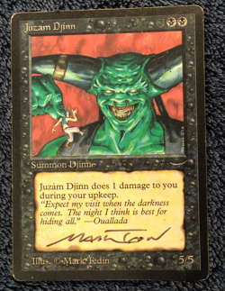 4 Arabian Nights: Juzam Djinn, Piety, Desert, Desert Nomads MTG Played. - Image 4