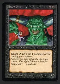 ***Juzam Djinn (Indent)*** MTG Arabian Nights Magic Kid Icarus - Image 1