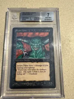 Juzam Djinn Arabian Nights Regular -Graded NM BGS 7 with 9 Centering. Magic MTG - Image 1