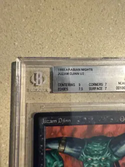 Juzam Djinn Arabian Nights Regular -Graded NM BGS 7 with 9 Centering. Magic MTG - Image 2