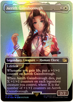 MTG Aerith Gainsborough (Borderless Foil) Final Fantasy 374 LP - NM - Image 1