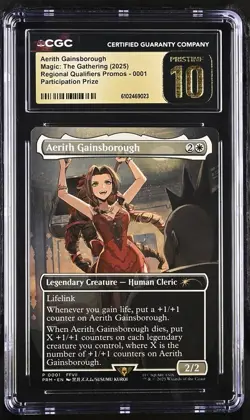 2025 MTG REGIONAL PROMO AERITH GAINSBOROUGH 10 PRISTINE "CHAIRITH" FINAL FANTASY - Image 1