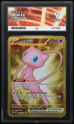 Mew ex Metal 205/165 Ace 9 151 Gold Full Art Graded Pokemon Card Secret Rare ENG - Image 1