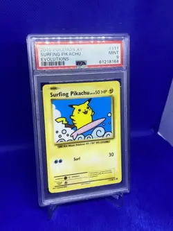 2016 Pokemon Surfing Pikachu 111/108 Secret Rare XY Evolutions - PSA 9 - Image 2