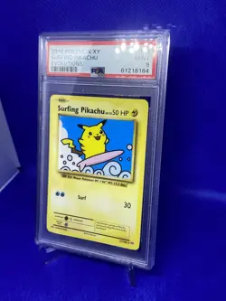 2016 Pokemon Surfing Pikachu 111/108 Secret Rare XY Evolutions - PSA 9 - Image 3