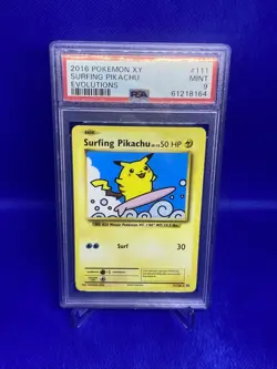 2016 Pokemon Surfing Pikachu 111/108 Secret Rare XY Evolutions - PSA 9 - Image 4