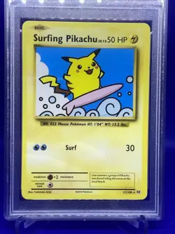 2016 Pokemon Surfing Pikachu 111/108 Secret Rare XY Evolutions - PSA 9 - Image 5