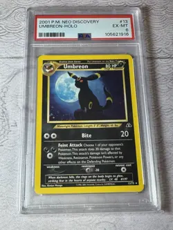 2001 POKEMON NEO DISCOVERY #13 UMBREON-HOLO PSA 6 - Image 1