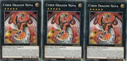YUGIOH 3 X CYBER DRAGON NOVA LEDD-ENB30 LEDGENDARY DRAGON DECK 1ST ED - Image 1