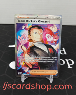 Team Rocket's Giovanni Destined Rivals Full Art 238/182 Pokemon Card NM TK - Image 1