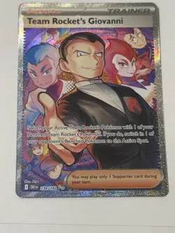 Team Rocket’s Giovanni 238/182 SIR Destined Rivals English Pokemon Card NM/MINT - Image 1