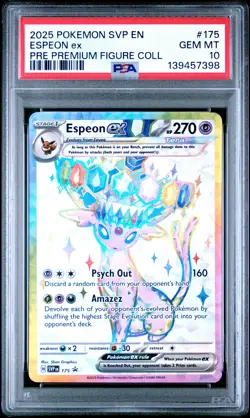 2025 POKEMON SVP EN-SV BLACK STAR PROMO #175 ESPEON EX PSA 10 - Image 1