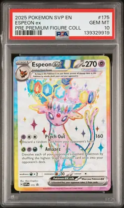2025 POKEMON SVP EN-SV BLACK STAR PROMO #175 ESPEON EX PSA 10 - Image 1