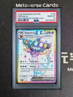 2025 POKEMON SVP EN-SV BLACK STAR PROMO #175 ESPEON EX PSA 10 GEM - Image 1
