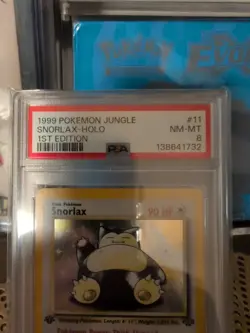 1999 Pokemon Snorlax Holo PSA 8 NM/Mint 1st Edition #11/64 Rare Jungle Card #11 - Image 3