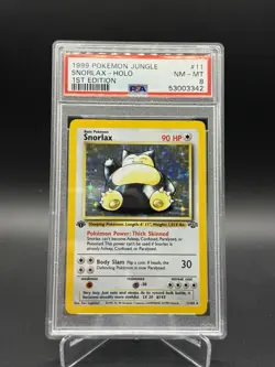 1999 Pokemon Snorlax Holo PSA 8 NM/Mint 1st Edition #11/64 Rare Jungle Card #11 - Image 1
