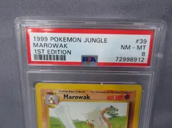 MAROWAK Pokemon 1999 Jungle Set 39/64 1st Edition Card PSA Graded 8 NM/Mint - Image 2