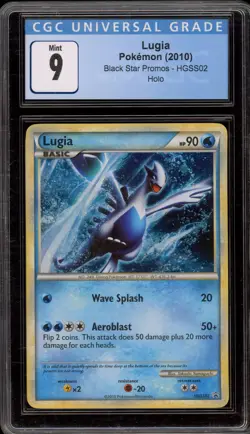Pokemon Lugia Black Star Holo Promo HGSS02 CGC 9 Mint - Image 1