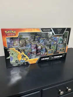 Pokemon TCG Lucario V & Tyranitar V Heavy Hitters Premium Collection NEW 2023 - Image 1