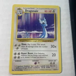 Pokemon Vintage Non-Holo Rare Dragonair 18/102 Base Set WotC 1999 - Image 1