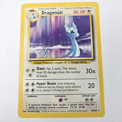 Pokemon TCG Dragonair 18/102 Base Set Unlimited Non Holo Rare WOTC VTG 1999 - Image 1