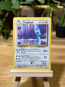 Dragonair 18/102 Base Set Non Holo Rare Vintage WOTC Pokemon Card 1999 - Image 1