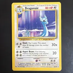 Pokemon Vintage Non-Holo Rare Dragonair 18/102 Base Set WotC 1999 - Image 1