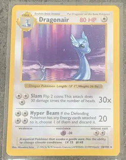 Pokemon TCG: Dragonair 18/102 Shadowless Non Holo Rare Base Set VTG WOTC MP - Image 1
