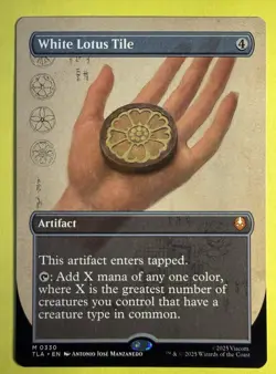 Magic ~ White Lotus Tile # 330 ~ Borderless Regular ~ Avatar: The Last Airbender - Image 1