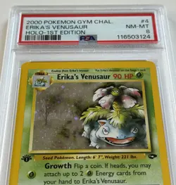 Pokemon Gym Challenge 1st Edition Erika's Venusaur Holo 4/132 PSA 8 - Image 3