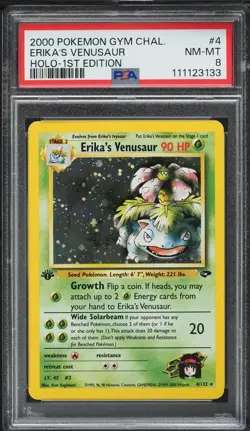 2000 POKEMON GYM CHALLENGE 1ST EDITION #4/132 ERIKA'S VENUSAUR PSA 8 - Image 1