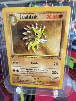 Pokemon Sandslash 41/62 Fossil 1st Edition Regular Card Never Played, NM! - Image 1