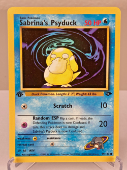 Sabrina's Psyduck 99/132 Gym Challenge Pokemon Card 1st Edition - Lightly Played - Image 1