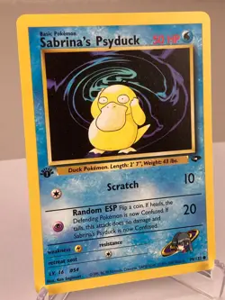 Sabrina's Psyduck 99/132 Gym Challenge Pokemon Card 1st Edition - Lightly Played - Image 2