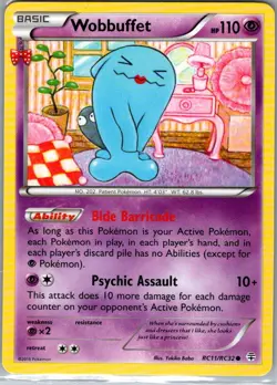 Wobbuffet RC11/RC32 Non Holo Generations: Radiant Collection - Pokemon Card - NM - Image 1