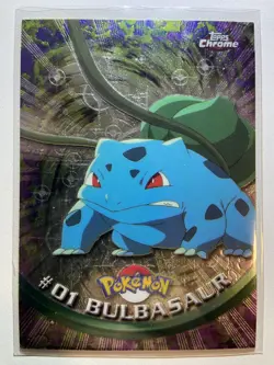 #01 Bulbasaur Topps Chrome 2000 Pokemon TV Animation Series 1 - Image 1