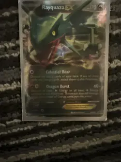 Pokemon TCG Rayquaza EX BW47 Ultra Rare Black Star Promo 2012 MP Damaged - Image 3